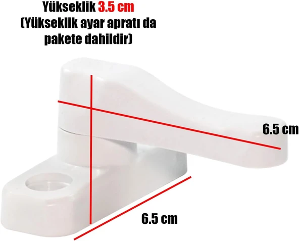Pvc Basmalı Kapı Pencere Emniyet Kilidi Pimapen Ev Çocuk Bebek Güvenlik Kilidi 4 Adet - Resim 4