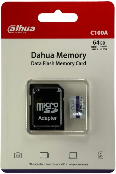 Dahua C100A 64GB MicroSDXC U3 Hafıza Kartı + SD Adaptör - 3