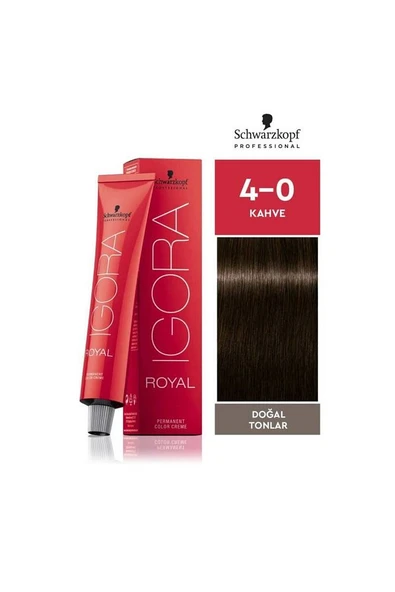 Igora Royal Doğal Tonlar 4-0 Kahve Saç Boyası 60ml