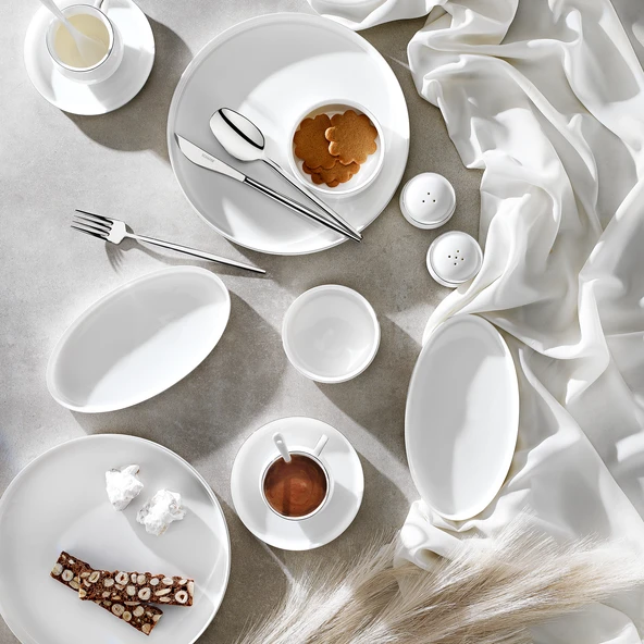 Schafer Superfine Bone Lumiere Kahvaltı Takımı 32 Parça Platin