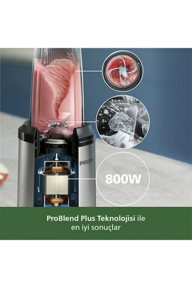 5000 Serisi Blender 800W, ProBlend Plus Teknolojisi, 0,7 Lt Kapasiteli Hazne, HR2764/00 - Resim 2