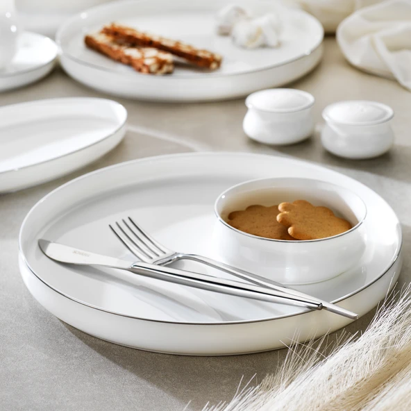 Schafer Superfine Bone Lumiere Kahvaltı Takımı 32 Parça Platin - 2