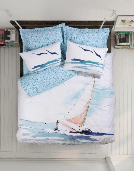 Maritime Nev Takımı Çift Kişilik Sail Mavi ürün görseli