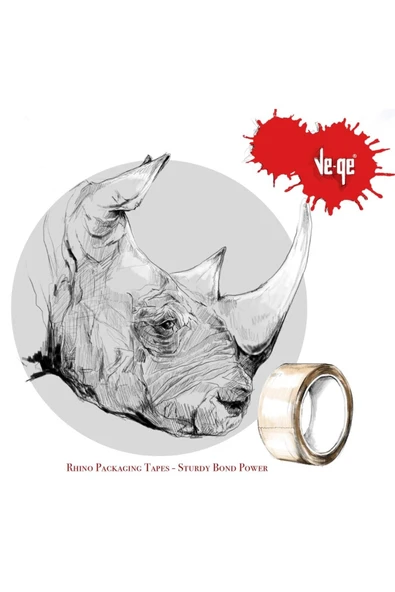 Vege Koli Bandı Gergedan 45 mm x 100 m Şeffaf - Resim 2