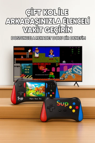 QASUL Yüksek Kalite Retro Süper Video Oyun Konsolu X7m 500in1 Taşınabilir Oyun Oyuncusu - 3