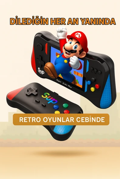 QASUL Yüksek Kalite Retro Süper Video Oyun Konsolu X7m 500in1 Taşınabilir Oyun Oyuncusu - 2