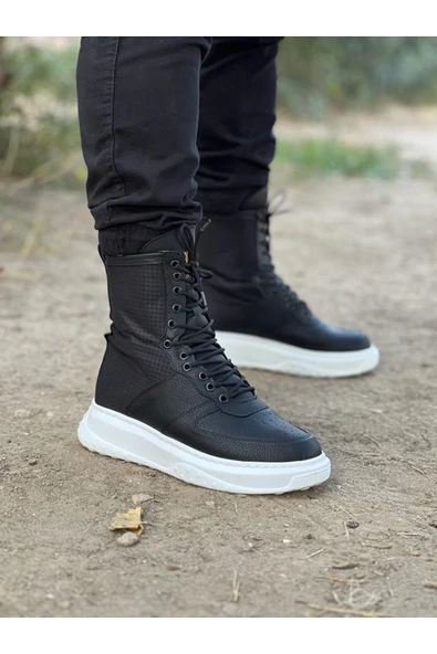 Siyah Cilt Uzun Bağcıklı Bot - Resim 4