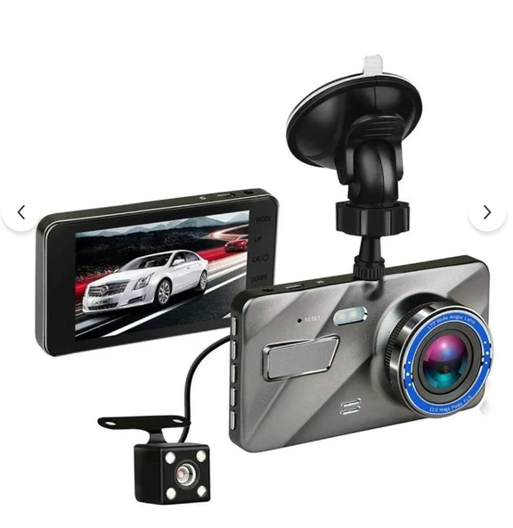 GLRTECH 4” Geniş Ekranlı Araç Kamerası – 1080P Çift Kamera, Park Yardım, G-Sensör - 2