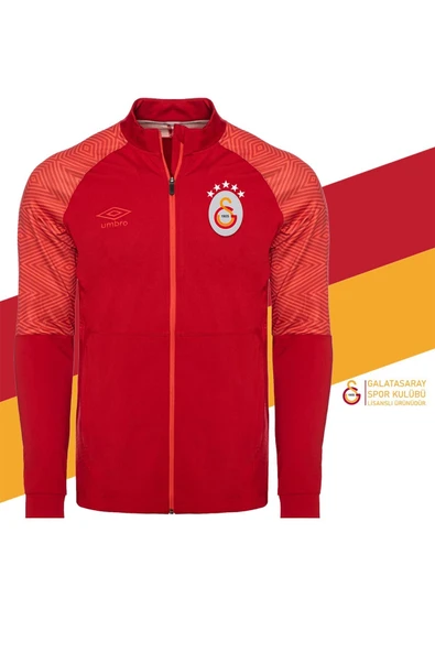 Galatasaray Orijinal Lisanslı Tam Fermuarlı 5 Yıldızlı Kırmızı Sweat - 2