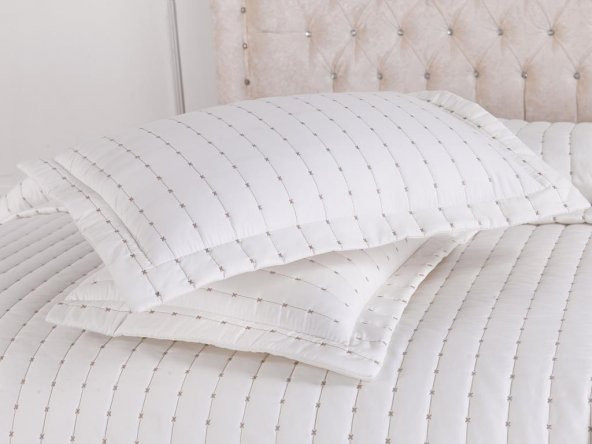 Dublin Çift Kişilik Kapitoneli Yatak Örtüsü Krem - 3