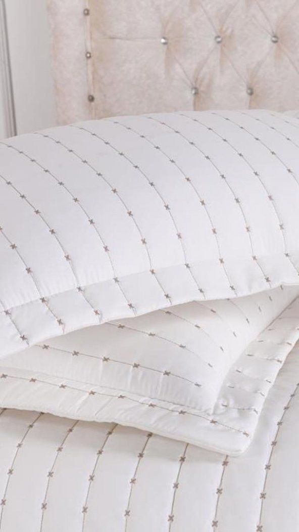 Dublin Çift Kişilik Kapitoneli Yatak Örtüsü Krem - 8