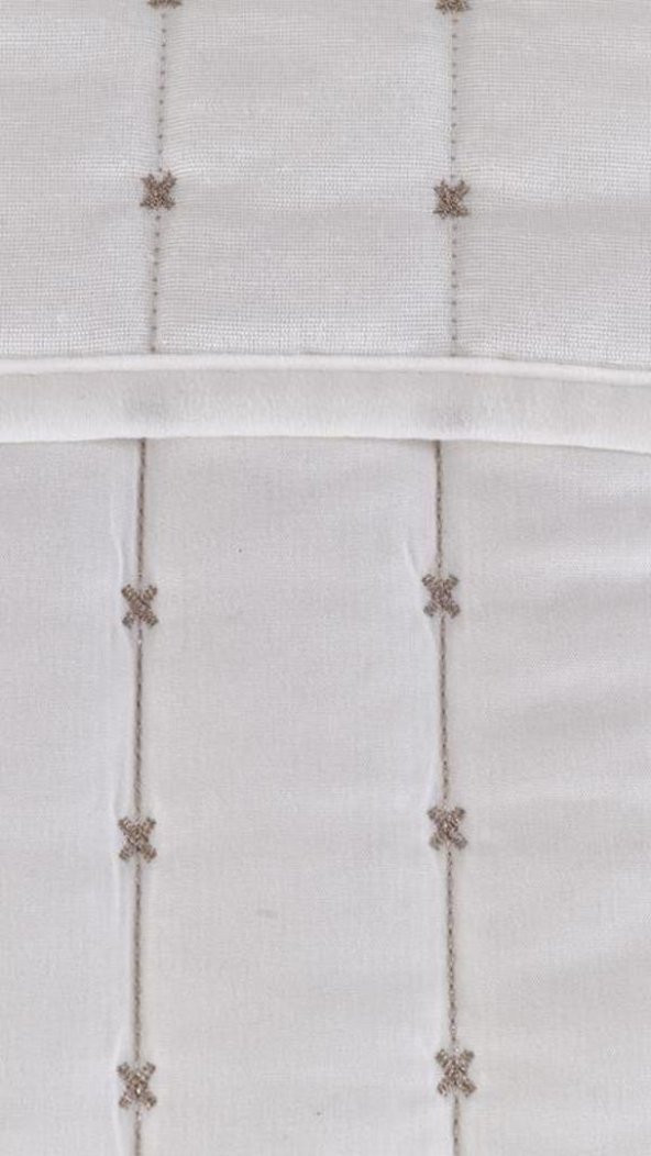 Dublin Çift Kişilik Kapitoneli Yatak Örtüsü Krem - 9