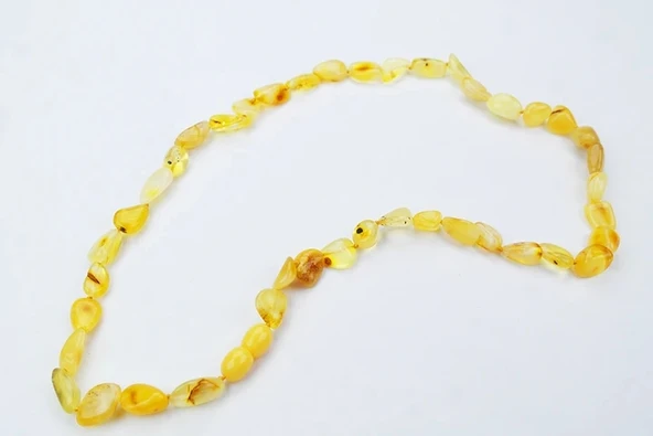 Şifa Doğal Kesim Damla Kehribar Yetişkin Kolye - Resim 2