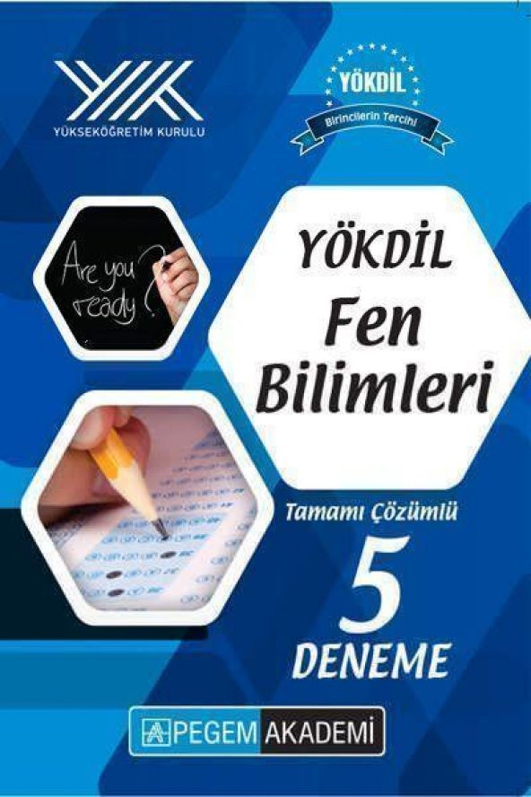 YÖKDİL Fen Bilimleri Tamamı Çözümlü 5 Deneme Pegem Yayınları