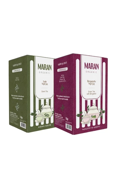 MARAN Bergamotlu ve Sade Yeşil Çay 2'li 300 Gr ürün görseli