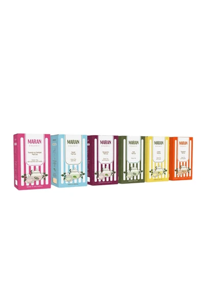 MARAN Yeşil Çay Tanışma Seti (Limon,Portakal ve Zencefil,Yasemin ve Vanilya,Nane,Bergamot,Sade) 6'lı 150GR ürün görseli
