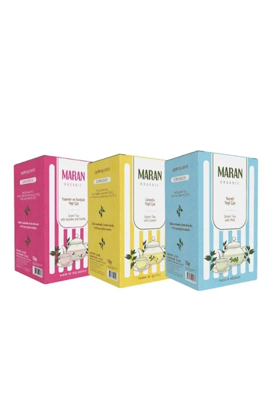 MARAN Yasemin ve Vanilya Limon Nane Yeşil Çay 3'lü 450 gr ürün görseli