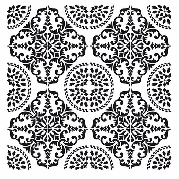 HOME DECOR MİNİ STENCIL HDM-84 25X25