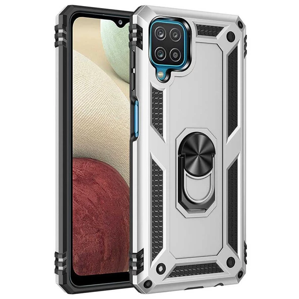 Gpack Samsung Galaxy A22 4G Kılıf Vega Tank Standlı Yüzüklü Mıknatıslı - 5