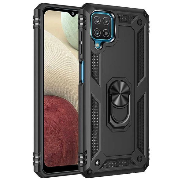 Gpack Samsung Galaxy A22 4G Kılıf Vega Tank Standlı Yüzüklü Mıknatıslı - 8