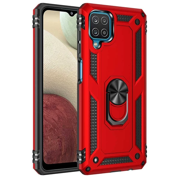 Gpack Samsung Galaxy A22 4G Kılıf Vega Tank Standlı Yüzüklü Mıknatıslı - 6