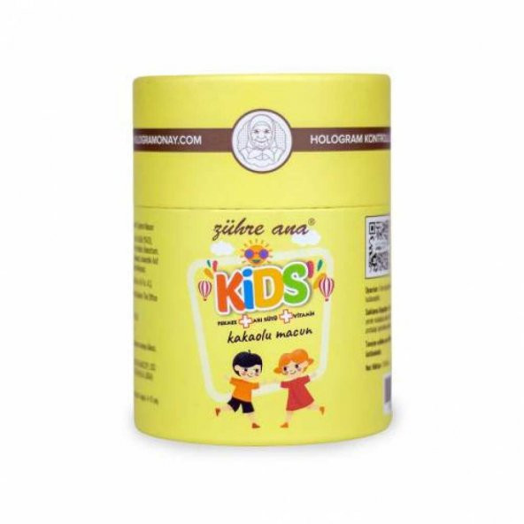 Zühre Ana Kids Arı Sütü Pekmez Bal ve Vitamin Katkılı Kakaolu Macun 240 Gr
