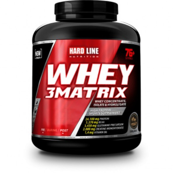 Hardline Whey 3 Matrix 2300 Gr 76 Servis Whey Protein