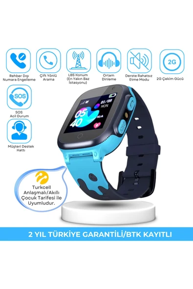 JETZU J5 Akıllı Çocuk Saati Lbs Konum Özellikli Sesli Görüşme Btk Onaylı Yerli Üretim (YEŞİL)