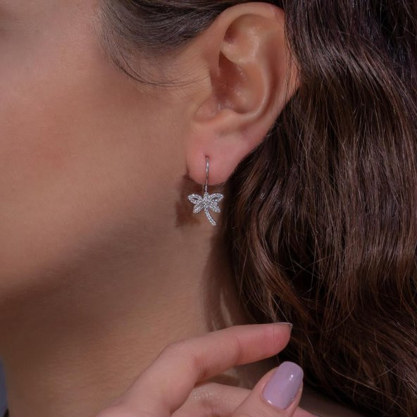 Yusufcuk Tasarımlı Çengelli 925 Ayar Gümüş Küpe - Resim 2