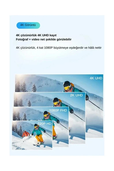 Mini 4K WIFI Aksiyon Kamerası Vücut Kamerası Giyilebilir Video Kaydedici (32GB Hafıza Kartı Hediyeli) - 5