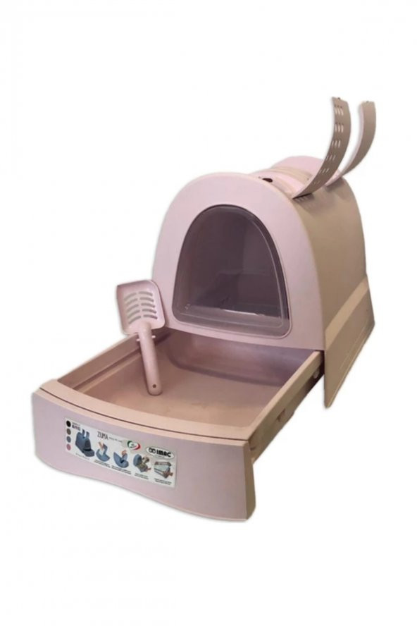 İmac Zuma Kedi Kapalı Tuvalet Kabı Pembe - 2