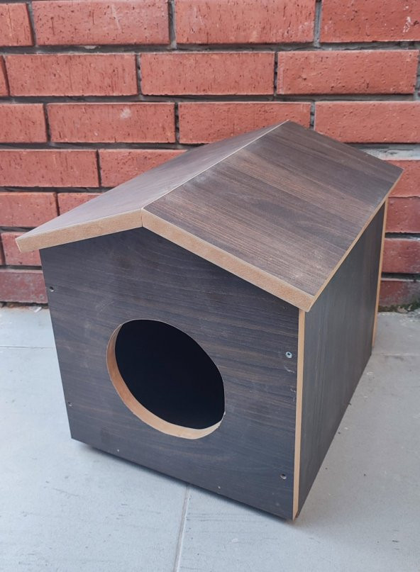 Catmozz Sokak Hayvanlarına Dış Mekan Yağmura Soğuğa Dayanıklı Çatılı Kedi Evi