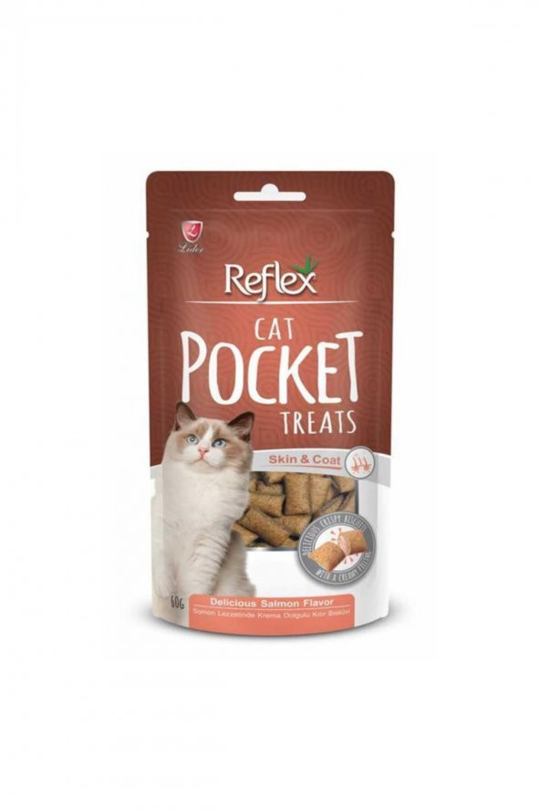 Pocket Deri Ve Tüy Sağlığı Için Somonlu Kedi Ödülü 60 Gr