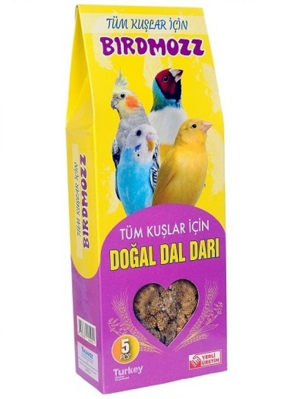 Birdmozz Doğal SARI Dal Darı 5 li Paket 1 Adet