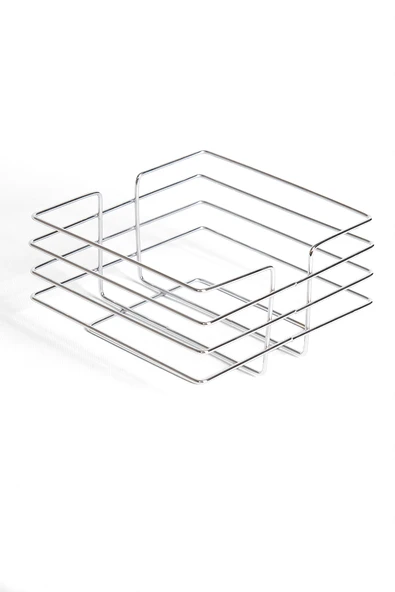 Kare Ekmeklik ve Sunum Sepeti Krom ürün görseli 1