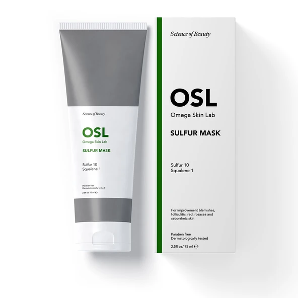 OSL Omega Skin Lab Akneye Eğilimli ve Kızarıklık İçin Sülfür Krem Maske - Sulfur Mask 75ml - 1