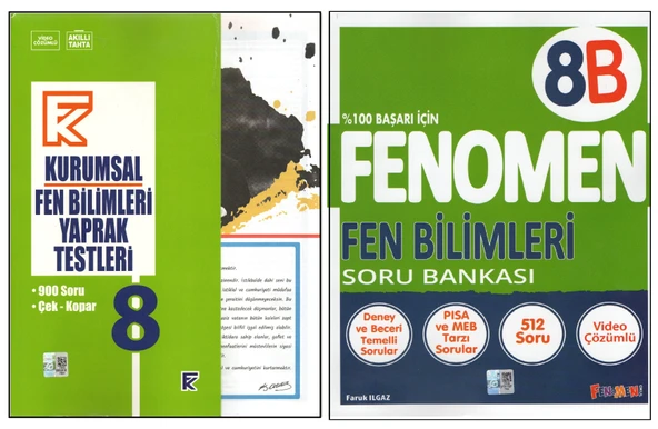 KURMAY 8.SINIF KURUMSAL YAPRAK TEST+FENOMEN 8B FEN BİLİMLERİ (2 KİTAP) ürün görseli