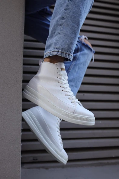 Yüksek Taban Ayakkabı C- Beyaz - Resim 4