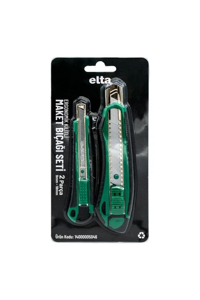 Elta İzeltaş Elta Ergonomik Kilitli Maket Bıçağı Seti 9 ve 18 mm - Resim 8