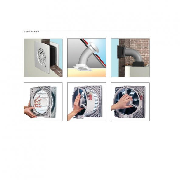 Vortice Vario I 150/6 & CR5N Hız Anahtarı Yanında Duvara Cama Kolay Montaj Otomatik Panjur Manuel Geri Dönüşümlü Tasarruflu Fan AGMair Agm Havalandırma Fanı - 7