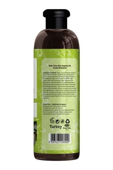 Phytoflora Kumraldede Market Tuzsuz Tüm Saç Tiplerine Özel Zeytinyağlı Bitkisel Şampuan 400 ml - Resim 7