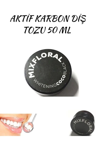 MIXFLORAL Aktif Karbon Diş Beyazlatma Tozu 50 gr - 2
