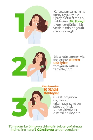 BAYBİT Saç Biti Bit Spreyi 100 Ml + Bit Şampuanı 200 Ml - Resim 4