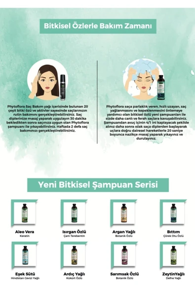 Phytoflora Tuzsuz Dökülen Ve Kepekli Saçlara Özel Bıttım Özlü Bitkisel Şampuan 400 ml - Resim 8