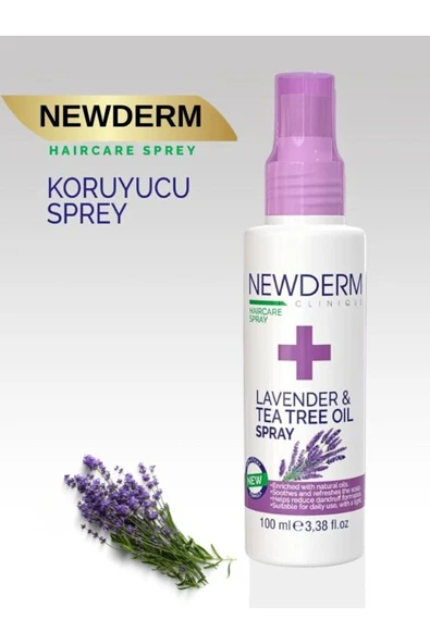 NEWDERM Lavantalı Bit Ve Sinek Kovucu Saç Spreyi Lavantalı Saç Bakım Spreyi 100 ml