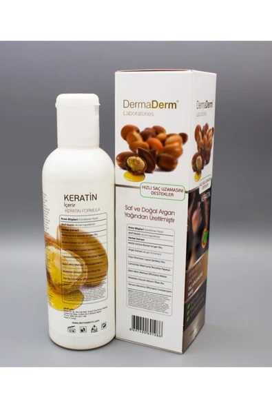 DermaDerm Argan Yağı Özlü Saç Bakım Kremi Keratin Içerir 500 Ml. %100 Orjinal Ürün - 2