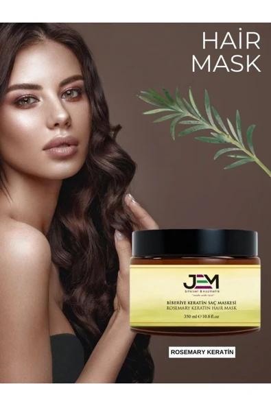 Jem Kozmetik Bitkisel Biberiye Saç Bakım Maskesi Keratin Biberiye Hair Mask