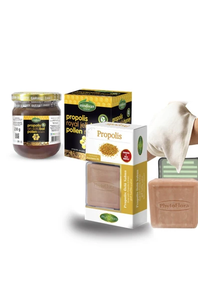 Mindivan Propolis Arı Sütü Bal Polen Ve Propolis Özlü Sabun