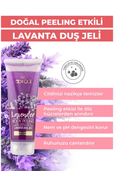 Ab-ı Gül Lavanta Body Peeling Doğal Kayısı Çekirdeği Tanecikleri 250 Ml - 2