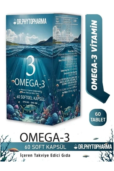 aleyna baharat Dr Phytopharma Omega-3 Epa Dha ve Vitamin E İçeren 60LI SOFTGEL KAPSÜL - 1
